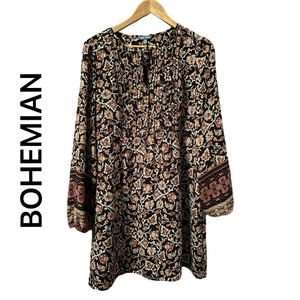 Fleur Bleue Boho Patterned Dress Size 10